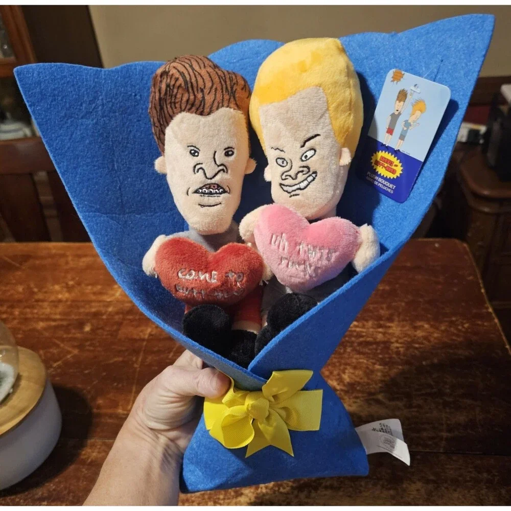 Beavis And Butthead Valentines Plush Bouquet, Rare Ltd Edition Brand NWT MTV ￼